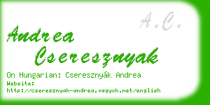 andrea cseresznyak business card